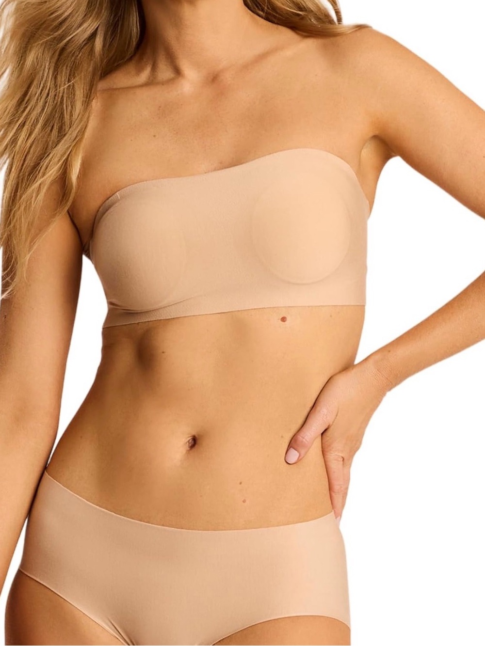 Commando Butter Soft Strapless Bra in Beige; Size M